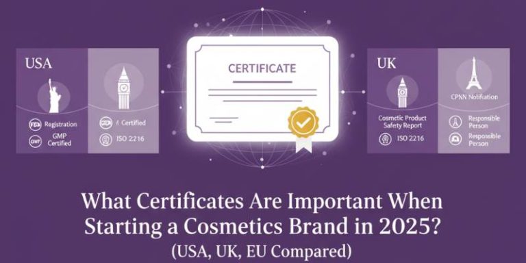 What Certificates Are Important When Starting a Cosmetics Brand in 2025? (USA, UK, EU Compared)